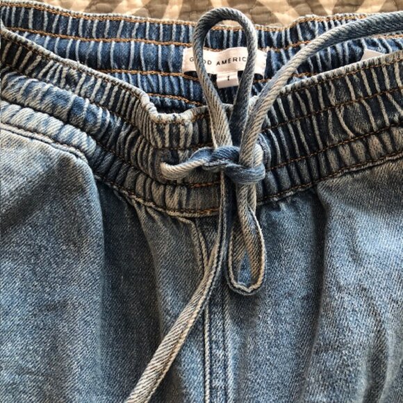 Good American Wide Leg Baggy Jeans, Size 1 (Small / 29" Waist) x Inseam 29.25" - Picture 8 of 12